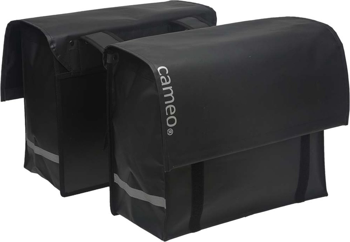 New Looxs Cameo Dubbele Fietstas - Mat Zwart - 46 Liter - Bisonyl