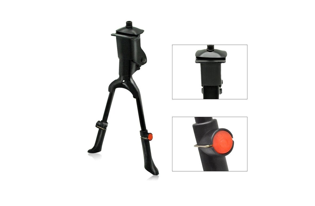 Voltano Dubbele Fietsstandaard -Verstelbaar - 26 / 28 inch - Zwart