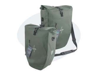 Voltano Luxe Fietstas 28L - Enkele Pakaftas - Olijf Groen