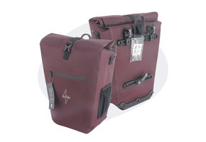 Voltano Luxe E-bike Fietstas 28L - Bordeaux Rood - Pakaftas Met Laptop vak