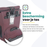 Voltano Luxe E-bike Fietstas 28L - Bordeaux Rood - Pakaftas Met Laptop Vak - 100% Waterdicht