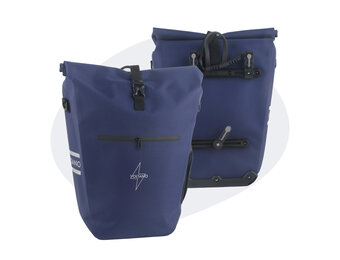 Voltano Luxe E-bike Fietstas 28L - Marine Blauw - Pakaftas Met Laptop vak