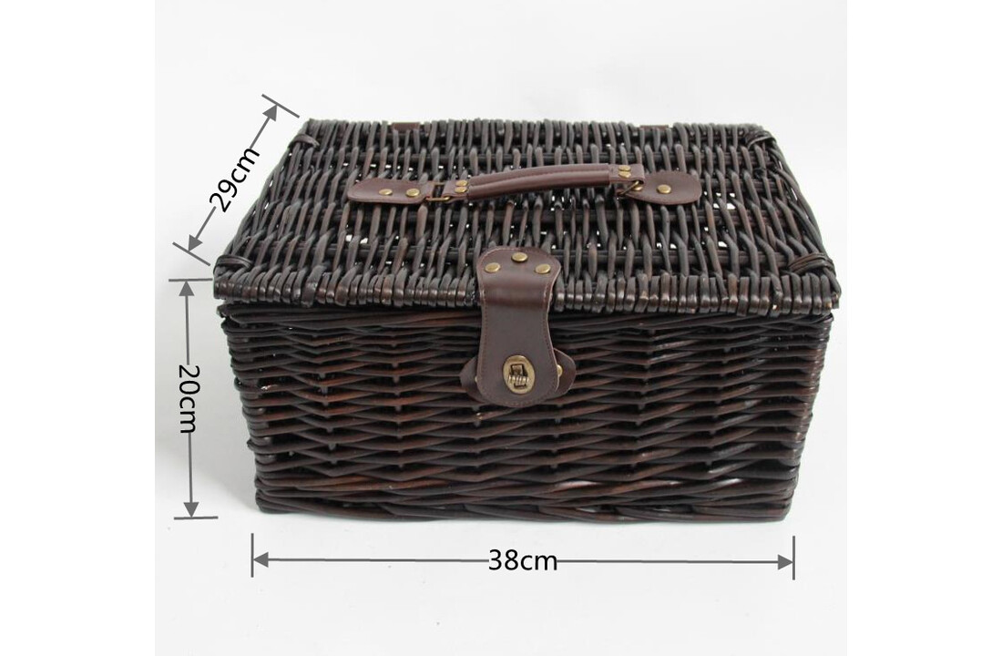 Voltano Luxe Rotan Fietsmand Voordrager - 22 Liter - Bruin