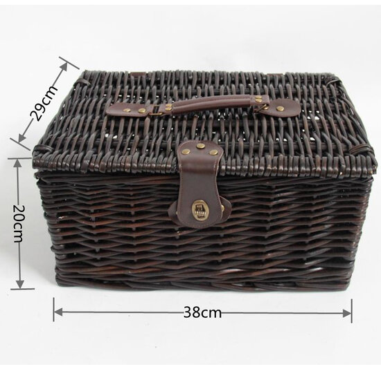 Voltano Luxe Rotan Fietsmand Voordrager - 22 Liter - Bruin