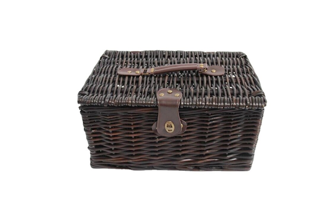 Voltano Luxe Rotan Fietsmand Voordrager - 22 Liter - Bruin