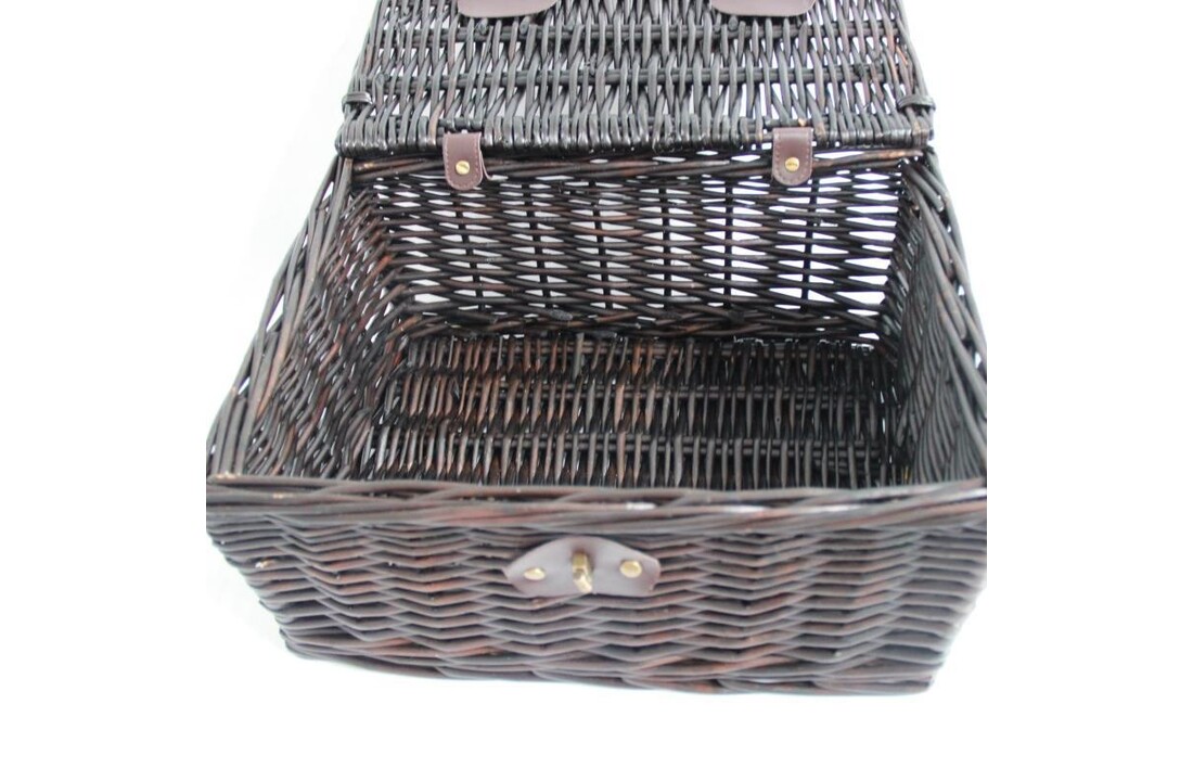 Voltano Luxe Rotan Fietsmand Voordrager - 22 Liter - Bruin