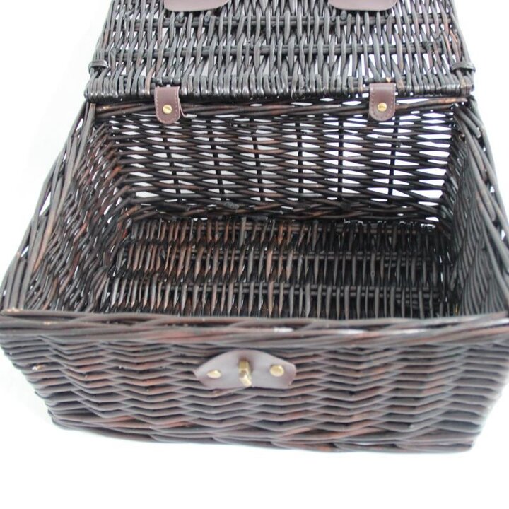 Voltano Luxe Rotan Fietsmand Voordrager - 22 Liter - Bruin