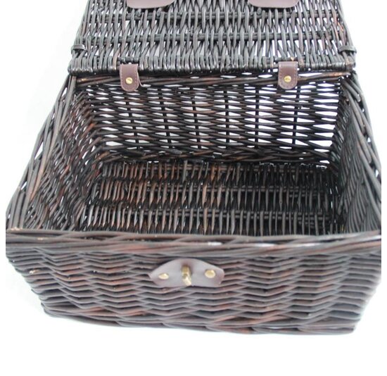 Voltano Luxe Rotan Fietsmand Voordrager - 22 Liter - Bruin