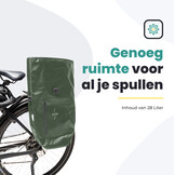 Voltano Luxe Fietstas 28L - Enkele Pakaftas - Olijf Groen - 100% Waterdicht