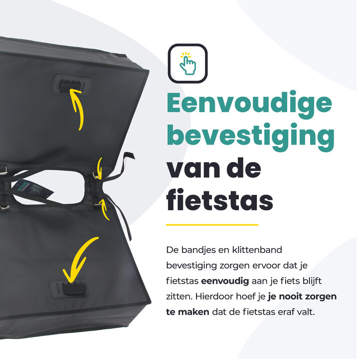 Voltano Dubbele Fietstas XL - Tarpaulin - 100% Waterdicht en Slijtvast - 48 Liter - Zwart