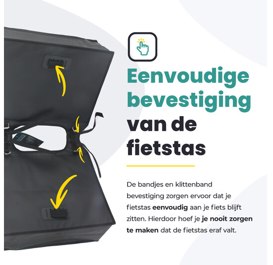 Voltano Dubbele Fietstas XL - Tarpaulin - 100% Waterdicht en Slijtvast - 48 Liter - Zwart