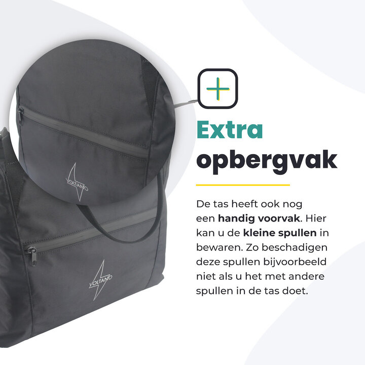 Voltano Shopper - Enkele Fietstas - Zwart - 100% Waterdicht - 19 Liter