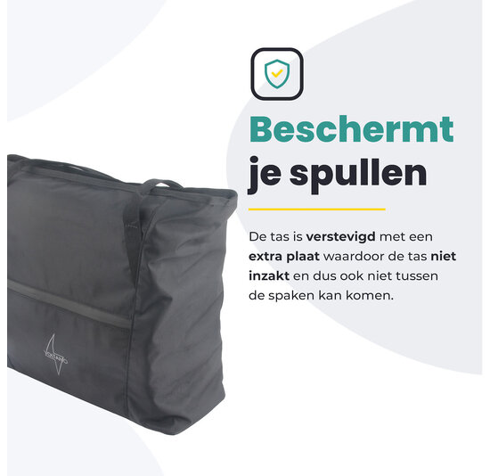 Voltano Shopper - Enkele Fietstas - Zwart - 100% Waterdicht - 19 Liter