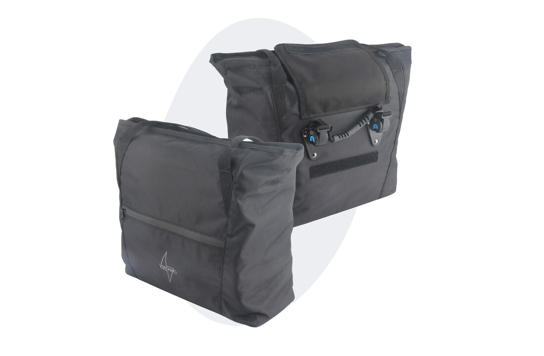 Voltano Shopper - Enkele Fietstas - Zwart - 100% Waterdicht - 19 Liter