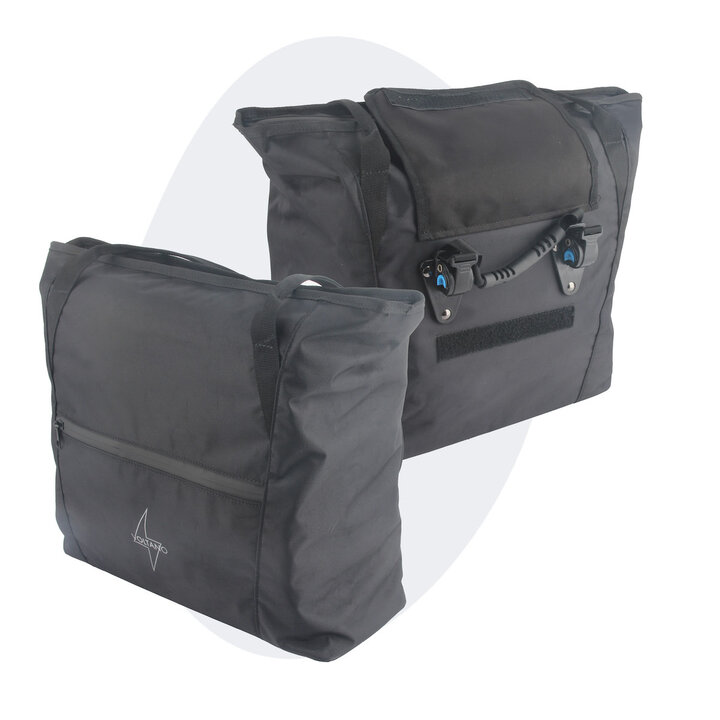 Voltano Shopper - Enkele Fietstas - Zwart - 100% Waterdicht - 19 Liter