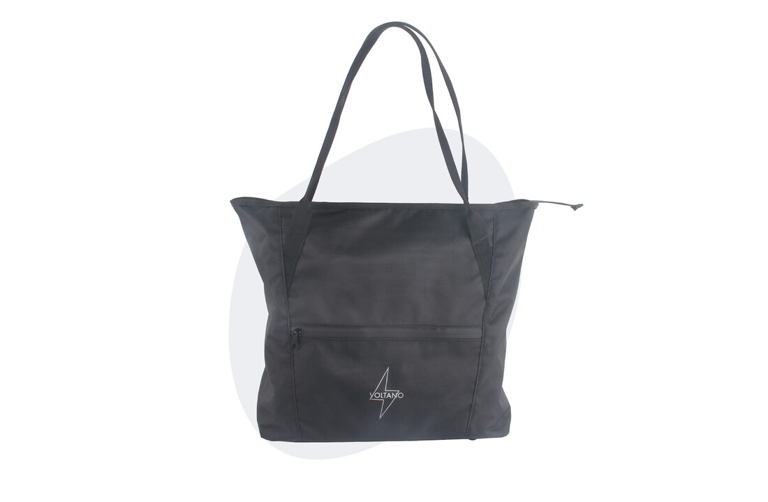 Voltano Shopper - Enkele Fietstas - Zwart - 100% Waterdicht - 19 Liter