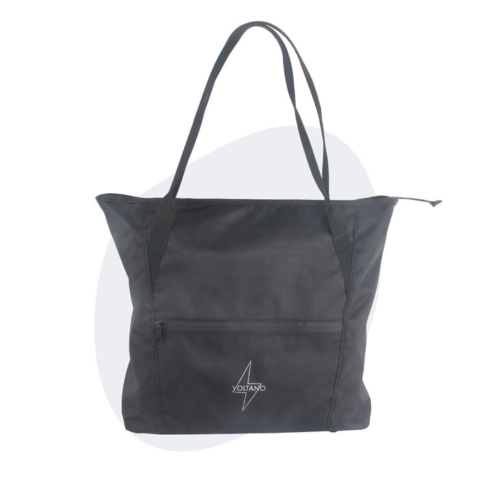 Voltano Shopper - Enkele Fietstas - Zwart - 100% Waterdicht - 19 Liter