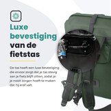 Voltano Luxe Fietstas / Rugtas 28L - Olijf Groen - Enkele Pakaftas - 100% Waterdicht