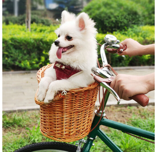 Voltano Rieten Fietsmand - Bruin - 20 Liter