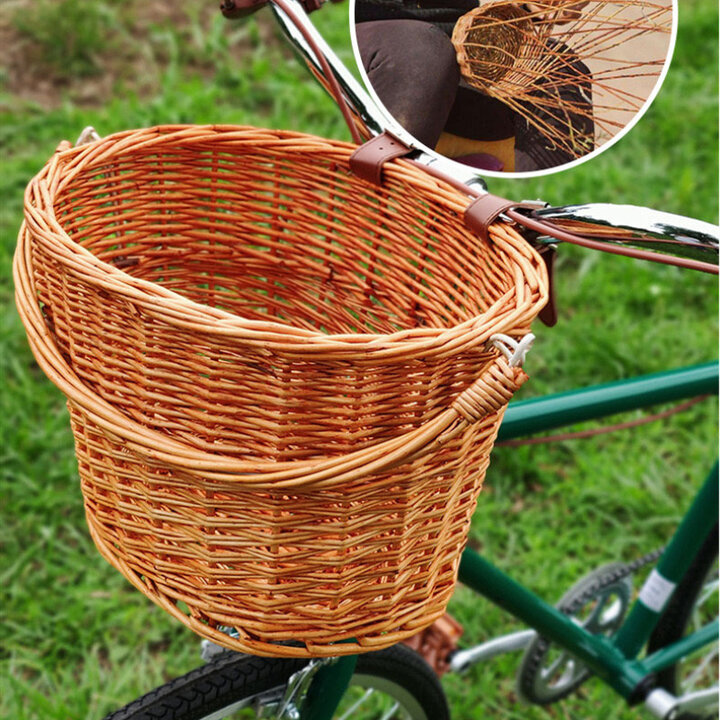 Voltano Rieten Fietsmand - Bruin - 20 Liter