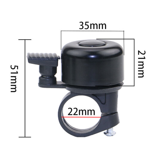 Voltano Ping Fietsbel - Zwart