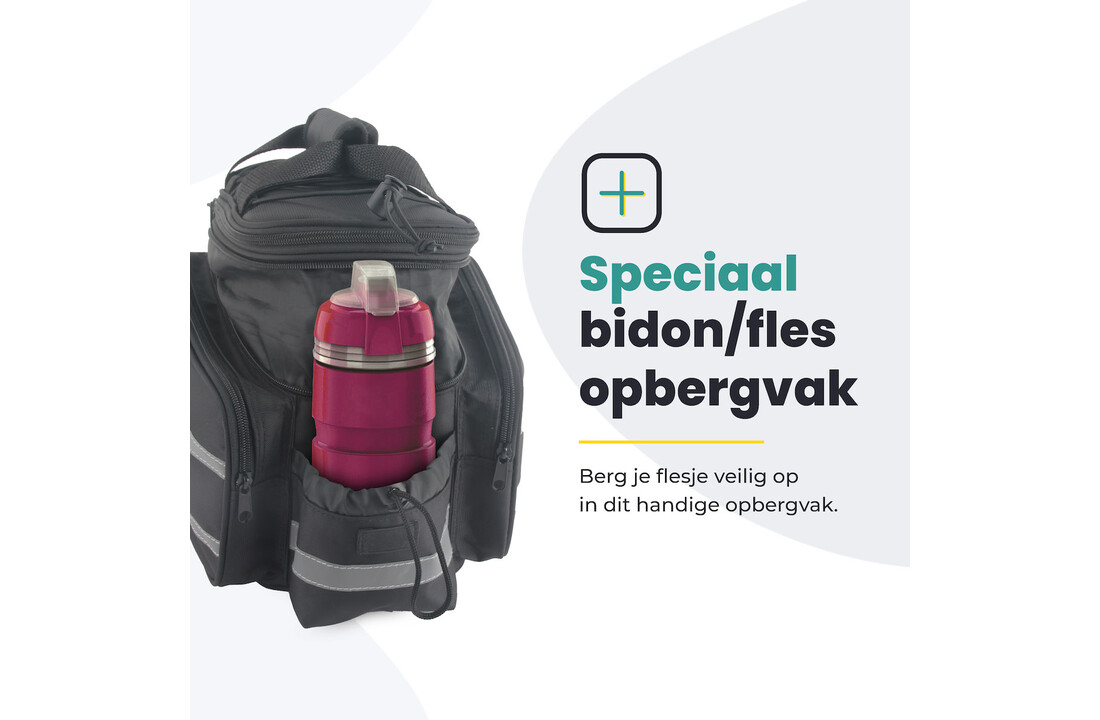 Voltano Luxe Bagagedrager Tas - Enkele fietstas - 100% Waterdicht - 13 Liter