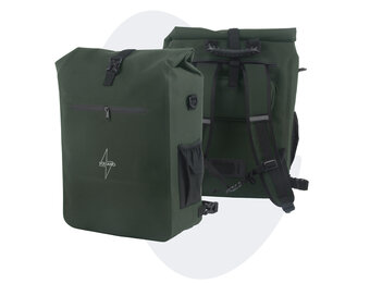 Voltano Luxe E-bike Fietstas / Rugtas - Olijf Groen - 28L - Laptopvak