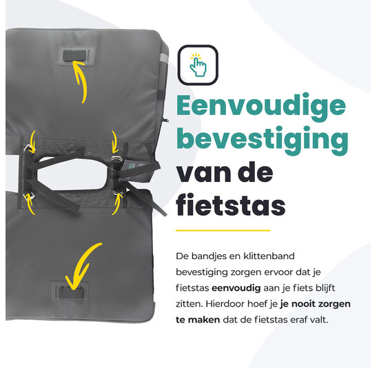 Voltano Luxe Dubbele Fietstas XL - Zwart - 44 Liter - 100% Waterdicht