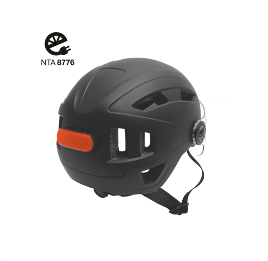 Falkx Snorscooter / Speed pedelec Helm Met Vizier - Mat Zwart