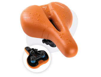 Voltano Dames Fietszadel - Bruin