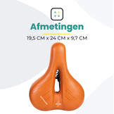 Voltano Dames Fietszadel - Bruin - Uitsparing - Waterdicht - Elastomeer Vering - Gratis Zadelstrop