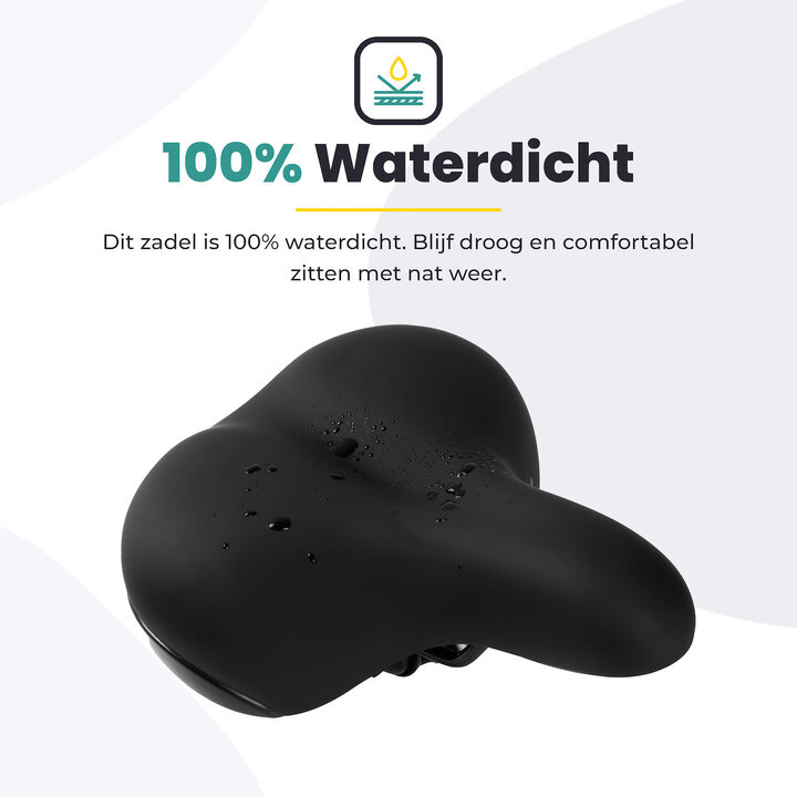 Voltano Fietszadel - Zwart - Stadszadel - Inclusief Zadelstrop