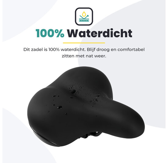 Voltano Fietszadel - Zwart - Stadszadel - Inclusief Zadelstrop