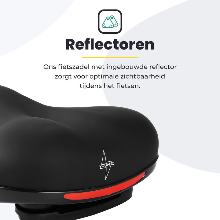 Voltano Fietszadel - Zwart - Stadszadel - Inclusief Zadelstrop