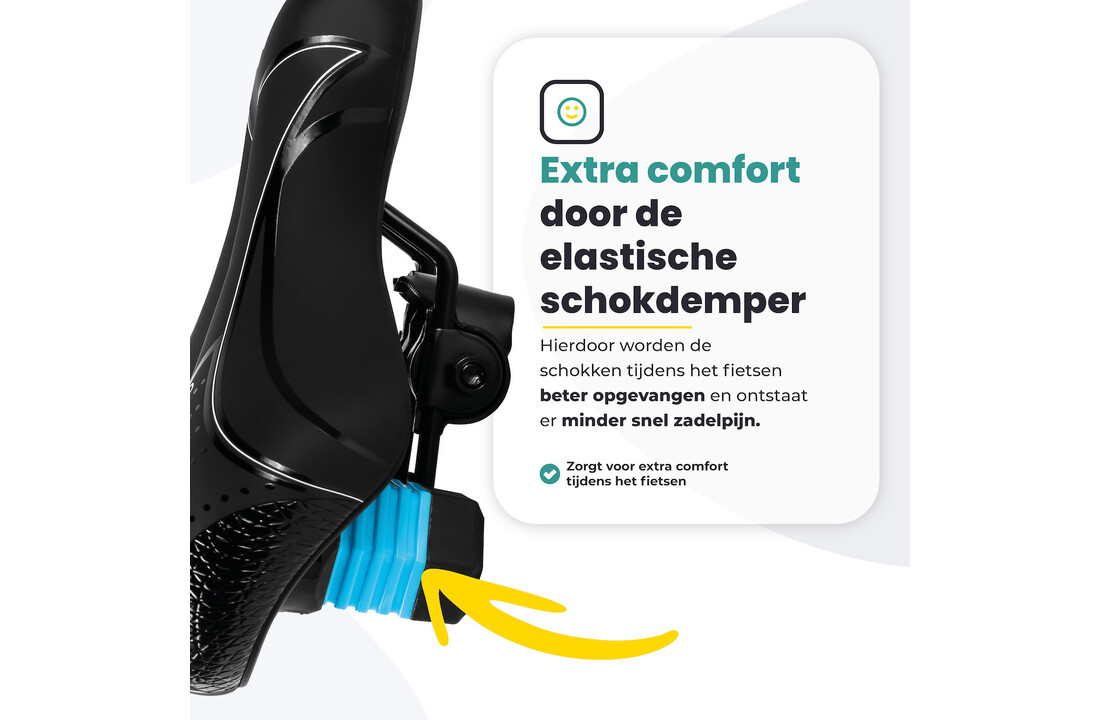 Voltano Fietszadel Essence - Zwart - Unisex - Breed - Gel Zadel