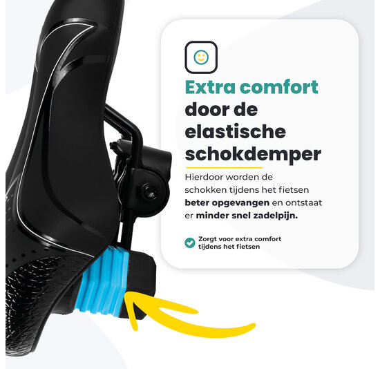 Voltano Fietszadel Essence - Zwart - Unisex - Breed - Gel Zadel