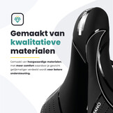 Voltano Fietszadel Essence - Zwart - Unisex - Breed - Gel Zadel