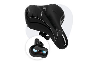 Voltano Fietszadel Essence - Zwart - Unisex - Breed - Gel Zadel