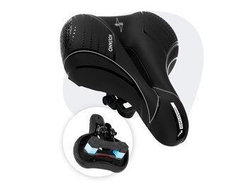 Voltano Fietszadel Essence - Zwart - Unisex - Breed - Gel Zadel