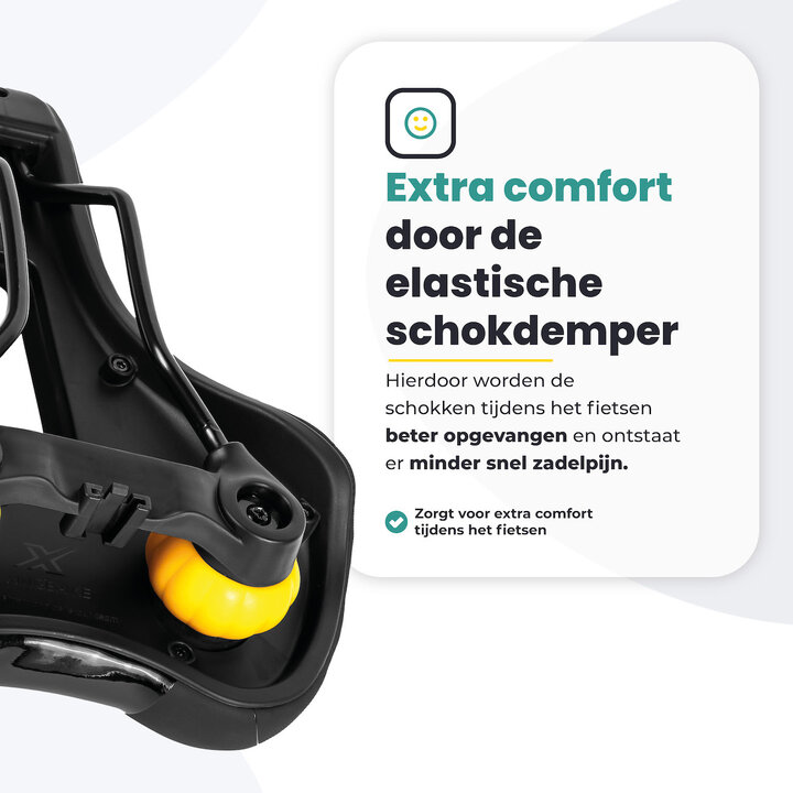 Voltano Fietszadel Elegance - Zwart - Dames - Gel Zadel