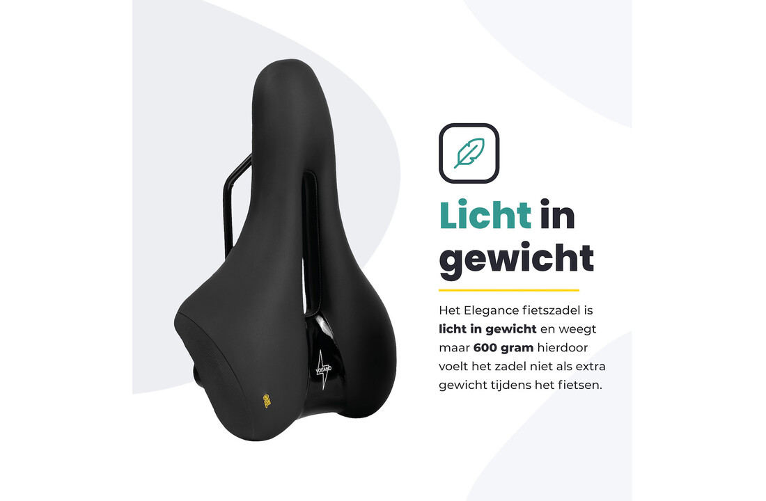 Voltano Fietszadel Elegance - Zwart - Dames - Gel Zadel