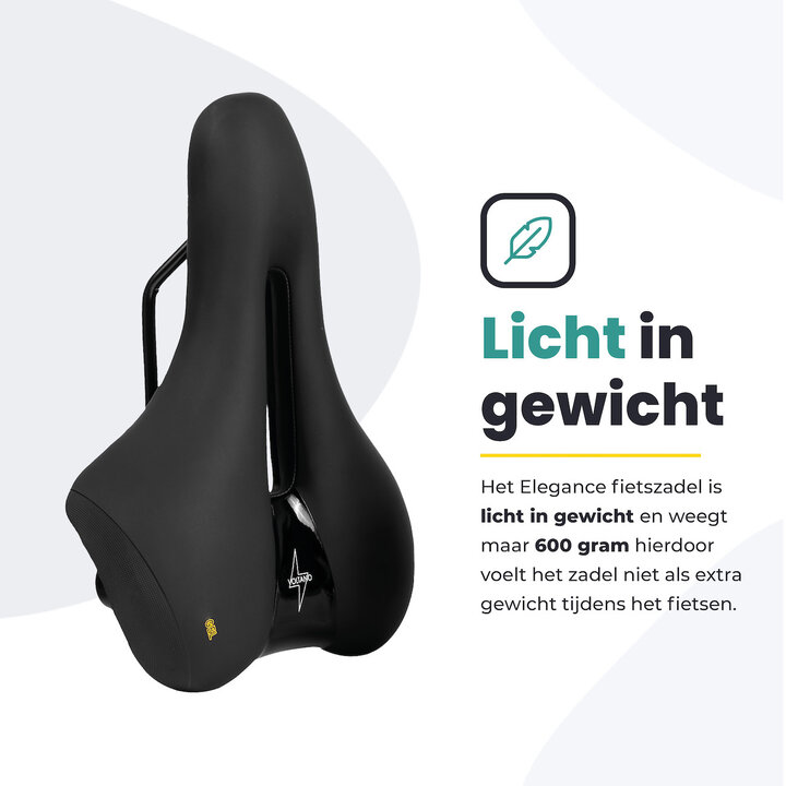 Voltano Fietszadel Elegance - Zwart - Dames - Gel Zadel