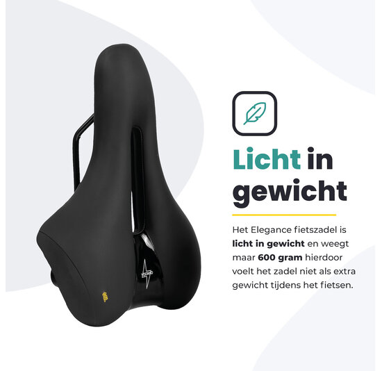 Voltano Fietszadel Elegance - Zwart - Dames - Gel Zadel