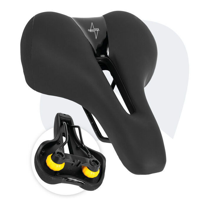 Voltano Fietszadel Elegance - Zwart - Dames - Gel Zadel