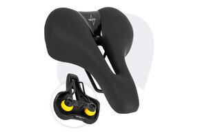 Voltano Fietszadel Elegance - Zwart - Dames - Gel Zadel