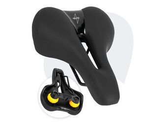 Voltano Fietszadel Elegance - Zwart - Dames - Gel Zadel