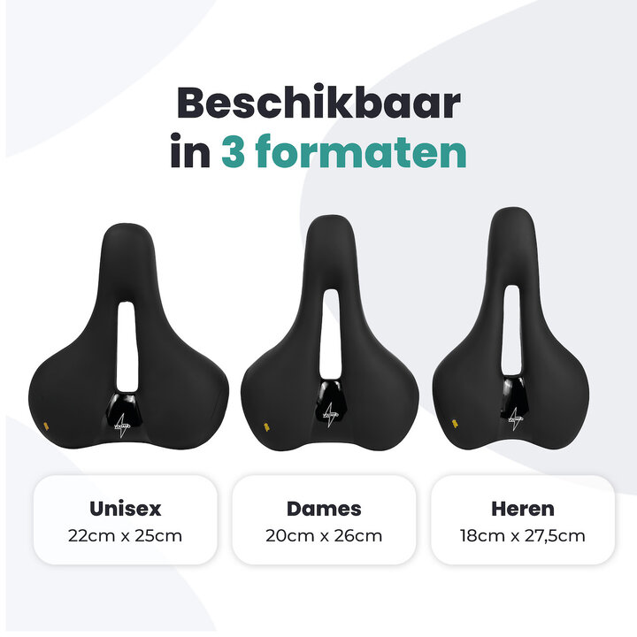 Voltano Fietszadel Elegance - Zwart - Dames - Gel Zadel