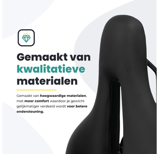 Voltano Fietszadel Elegance - Zwart - Dames - Gel Zadel