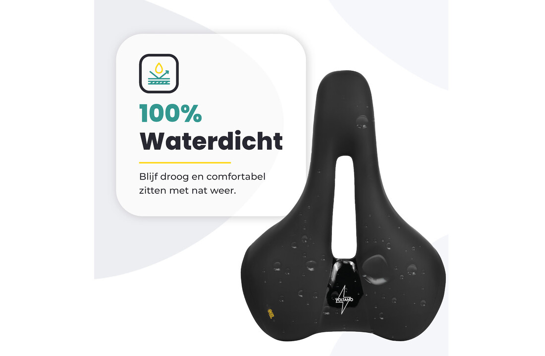 Voltano Fietszadel Elegance - Zwart - Dames - Gel Zadel