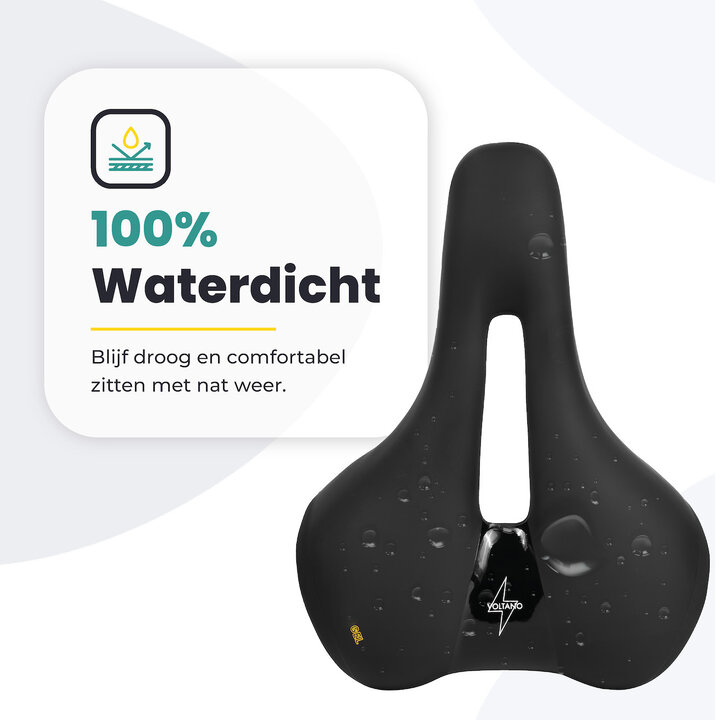 Voltano Fietszadel Elegance - Zwart - Dames - Gel Zadel